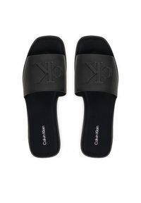 Calvin Klein Klapki Flatf Sndl Lth Mg HW0HW03026 Czarny. Kolor: czarny. Materiał: skóra #4