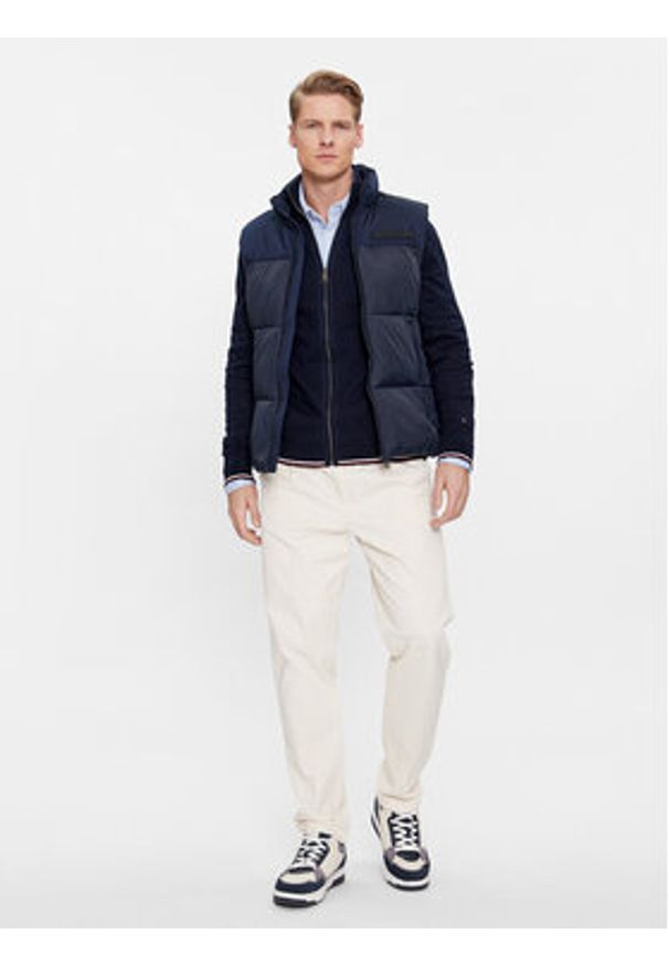 TOMMY HILFIGER - Tommy Hilfiger Bezrękawnik New York MW0MW32769 Granatowy Regular Fit. Kolor: niebieski. Materiał: syntetyk. Długość rękawa: bez rękawów