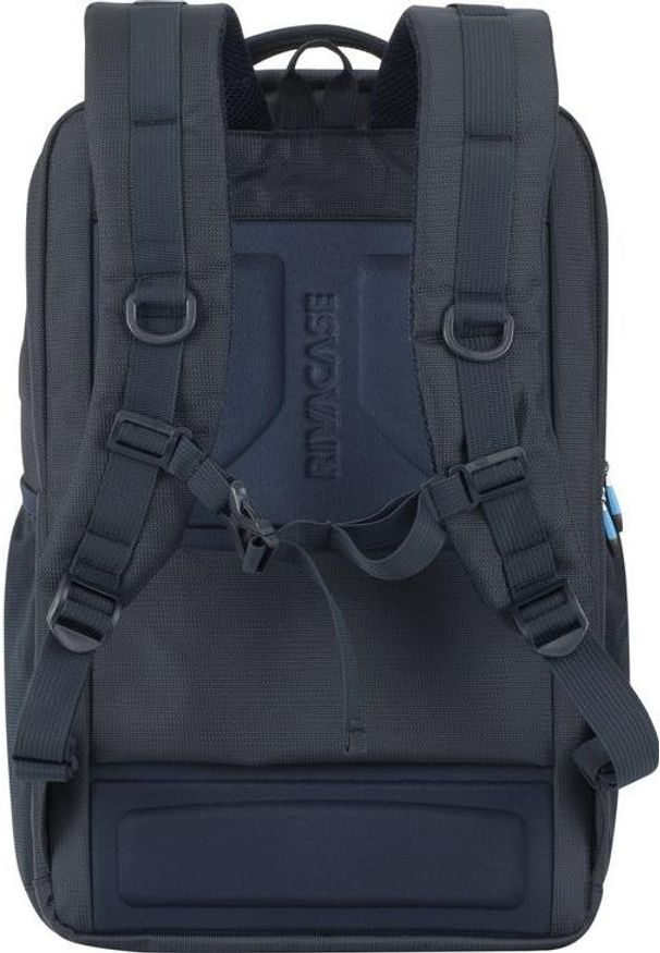 RIVACASE - Plecak Rivacase 7861 ciemno niebieski. Kolor: niebieski. Materiał: materiał. Wzór: paski