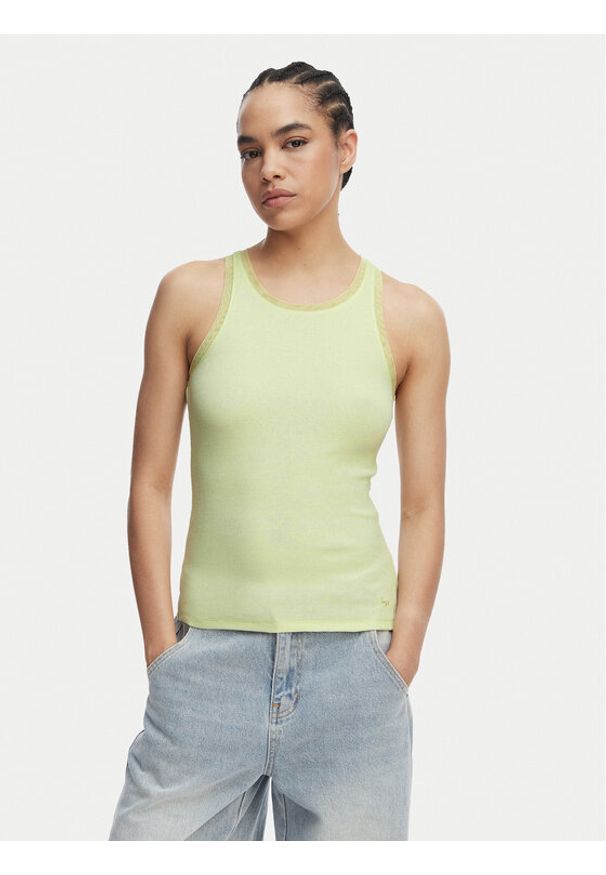 BOSS Top C_Eplie 50553479 Zielony Slim Fit. Kolor: zielony. Materiał: bawełna