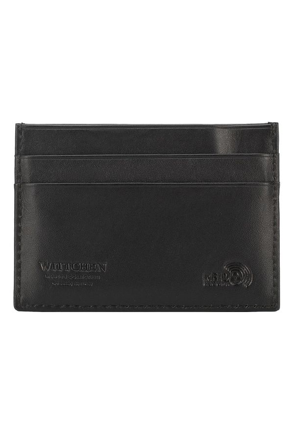 Wittchen - Etui na dokumenty skórzane z naszywką z logo. Kolor: wielokolorowy, niebieski, czarny. Materiał: skóra. Wzór: aplikacja