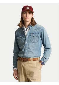 Polo Ralph Lauren Koszula jeansowa 710703936001 Niebieski Regular Fit. Typ kołnierza: polo. Kolor: niebieski. Materiał: bawełna #1