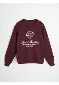 Sinsay - Bluza crewneck - czerwony. Kolor: czerwony