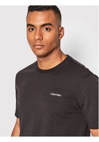 Calvin Klein T-Shirt Micro Logo Interlock K10K109894 Czarny Regular Fit. Kolor: czarny. Materiał: bawełna