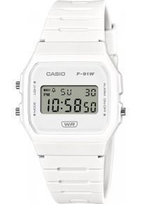 Casio Vintage Zegarek dla dzieci Casio F-91WB-7AEF biały. Kolor: biały. Styl: vintage