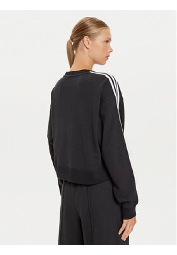 Adidas - adidas Bluza 3-Stripes IR5522 Czarny Loose Fit. Kolor: czarny. Materiał: bawełna