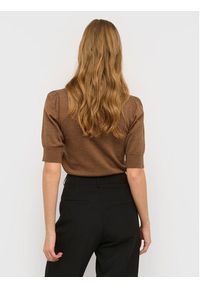 Kaffe Sweter Merin 10506856 Brązowy Regular Fit. Kolor: brązowy. Materiał: wełna #2