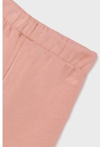 Mayoral spodnie dziecięce kolor różowy gładkie. Okazja: na co dzień. Kolor: różowy. Materiał: dzianina. Wzór: gładki. Styl: casual
