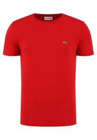 Lacoste T-Shirt TH6709 Czerwony Regular Fit. Kolor: czerwony. Materiał: bawełna