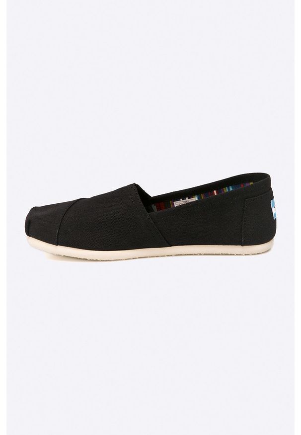 Toms - Espadryle. Nosek buta: okrągły. Kolor: niebieski. Obcas: na obcasie. Wysokość obcasa: niski