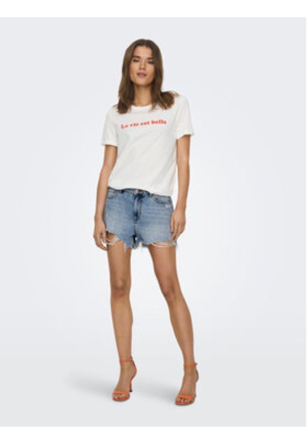 only - ONLY Szorty jeansowe Pacy 15256232 Niebieski Regular Fit. Kolor: niebieski. Materiał: jeans, bawełna