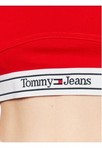 Tommy Jeans Top DW0DW15300 Czerwony Slim Fit. Kolor: czerwony. Materiał: syntetyk