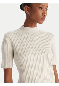 ACCESS FASHION Sweter 54-8046 Beżowy Slim Fit. Kolor: beżowy. Materiał: syntetyk #4