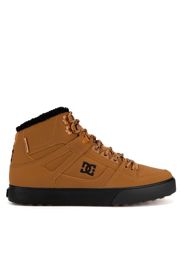 DC Shoes Sneakersy PURE HIGH-TOP WC WNT ADYS400047-WEA Brązowy. Kolor: brązowy. Materiał: zamsz, skóra