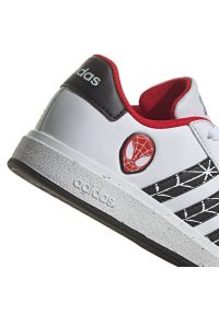 Adidas - Buty adidas Grand Court Spider-man K Jr IG7169 białe. Okazja: na co dzień. Zapięcie: pasek. Kolor: biały. Materiał: materiał, syntetyk, skóra, guma. Szerokość cholewki: normalna #6
