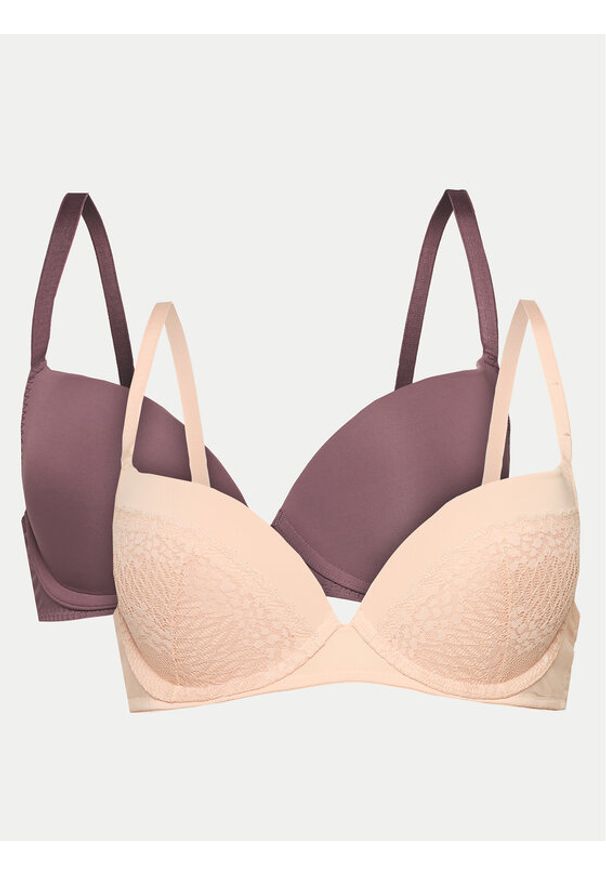 Dorina Komplet biustonoszy push-up FXPG0032LA130 Kolorowy. Materiał: syntetyk. Rodzaj stanika: push-up. Wzór: kolorowy