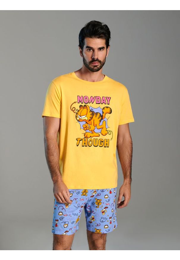 Sinsay - Piżama Garfield - wielobarwny. Materiał: bawełna. Wzór: nadruk