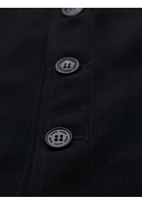 Ombre Clothing - Dopasowana strukturalna męska kamizelka z naszywanymi kieszeniami – czarna V1 - Rozmiar: XXL. Kolor: czarny. Materiał: poliester, materiał. Wzór: jednolity. Styl: elegancki #7