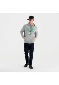New Era - Bluza z kapturem Boston Celtics NBA. Typ kołnierza: kaptur. Kolor: szary
