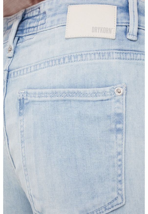 Drykorn jeansy damskie high waist. Stan: podwyższony. Kolor: niebieski