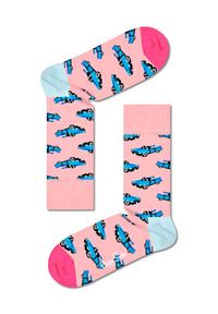 Happy-Socks - Happy Socks Skarpety wysokie unisex CAD01-3000 Różowy. Kolor: różowy. Materiał: bawełna, materiał