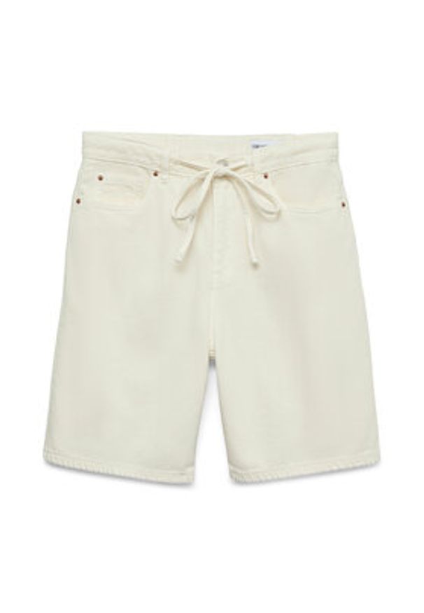 Vero Moda Szorty jeansowe Villa 10326196 Beżowy Regular Fit. Kolor: beżowy. Materiał: bawełna