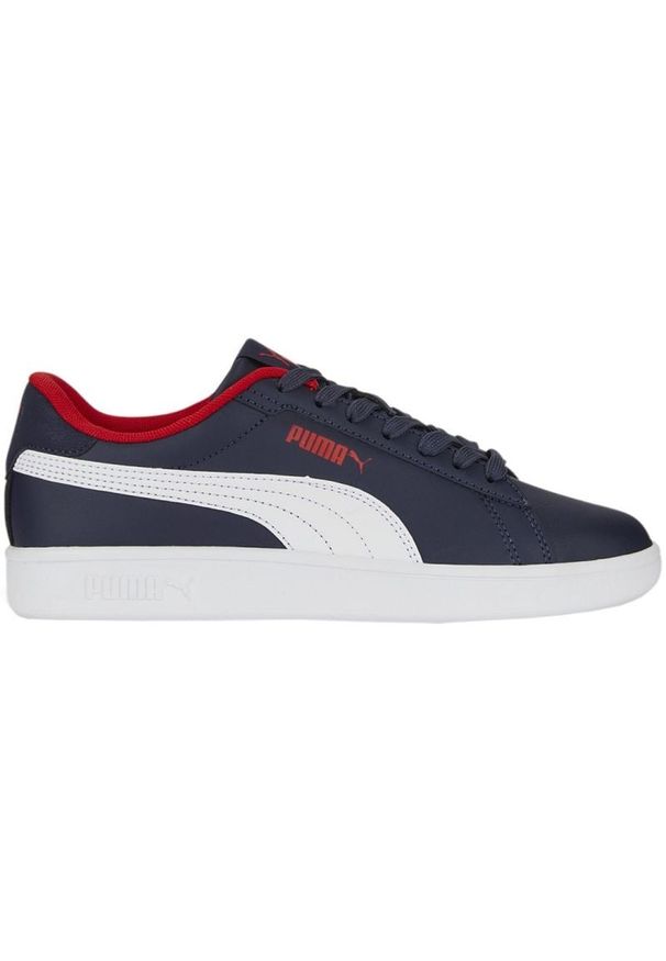 Buty Puma Smash 3.0 L Jr 392031 04 czarne. Okazja: na co dzień. Zapięcie: sznurówki. Kolor: czarny. Materiał: skóra, guma. Szerokość cholewki: normalna