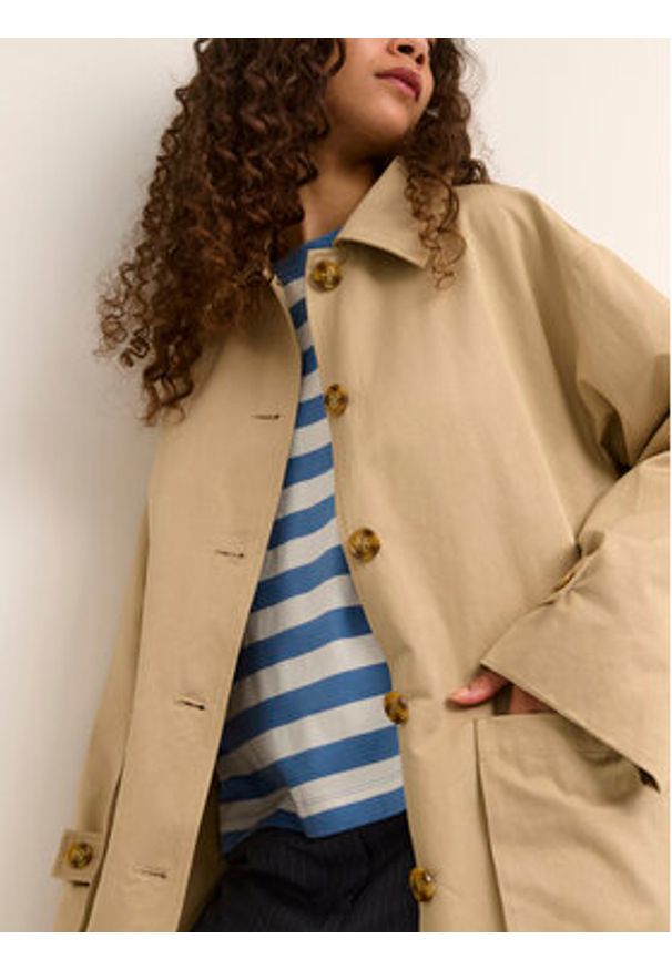 Karen by Simonsen Trencz Groovy 10104272 Beżowy Casual Fit. Okazja: na co dzień. Kolor: beżowy. Materiał: bawełna. Styl: casual