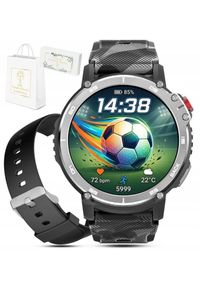 Rubicon Zegarek dziecięcy na Komunię SMARTWATCH RNCF08 srebrny moro militarny / 2 paski. Rodzaj zegarka: smartwatch. Kolor: srebrny. Styl: militarny #1