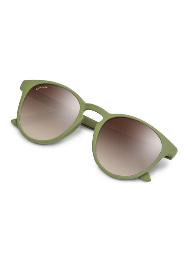 SIROKO - Mężczyzna i kobieta Surf Okrągłe miejskie okulary przeciwsłoneczne Waimea O. Kształt: okrągłe. Kolor: zielony, brązowy, wielokolorowy