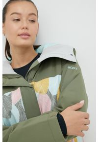 Roxy kurtka Galaxy Print Block. Kolor: zielony. Materiał: syntetyk, włókno, materiał. Wzór: nadruk. Sezon: zima. Sport: narciarstwo, snowboard #2