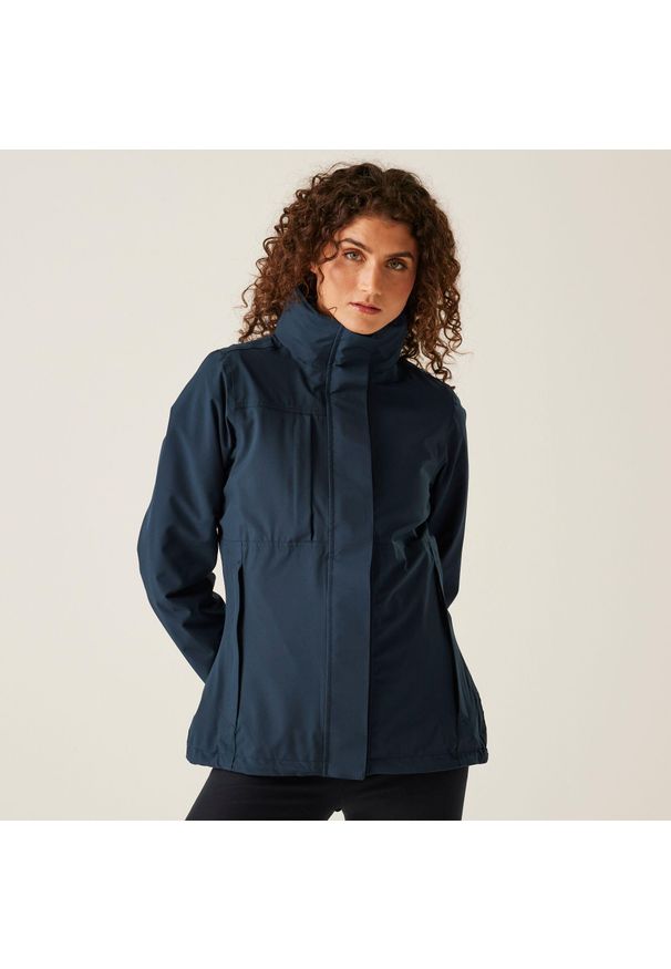 Regatta - Damska wodoodporna rozciągliwa kurtka Kingsley 3 w 1. Kolor: fioletowy. Materiał: softshell. Sezon: zima. Sport: turystyka piesza