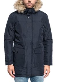 Only & Sons - ONLY & SONS ONSBASIL PARKA JACKET OTW NOOS DARK NAVY 22013441. Kolor: niebieski. Materiał: futro. Sezon: zima