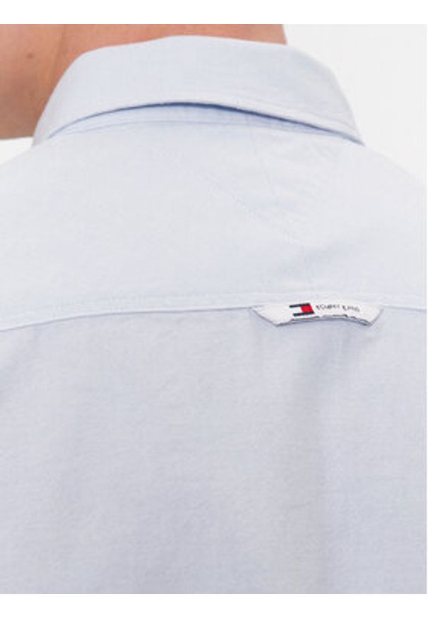 Tommy Jeans Koszula Oxford DM0DM18335 Błękitny Regular Fit. Kolor: niebieski. Materiał: bawełna