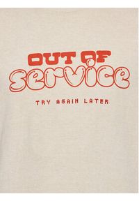 BDG Urban Outfitters T-Shirt Out Of Service Tee 77170678 Beżowy Baggy Fit. Kolor: beżowy. Materiał: bawełna #3