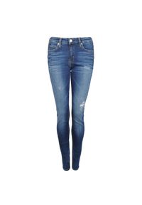 Calvin Klein Jeansy "Skinny 011". Materiał: jeans. Wzór: aplikacja