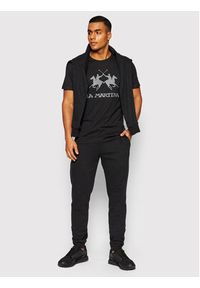 La Martina T-Shirt CCMR05 JS206 Czarny Regular Fit. Kolor: czarny. Materiał: bawełna #3