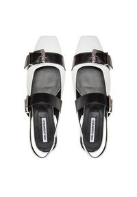 Karl Lagerfeld - KARL LAGERFELD Baleriny Konnie KL40186 Biały. Kolor: biały. Materiał: skóra #4