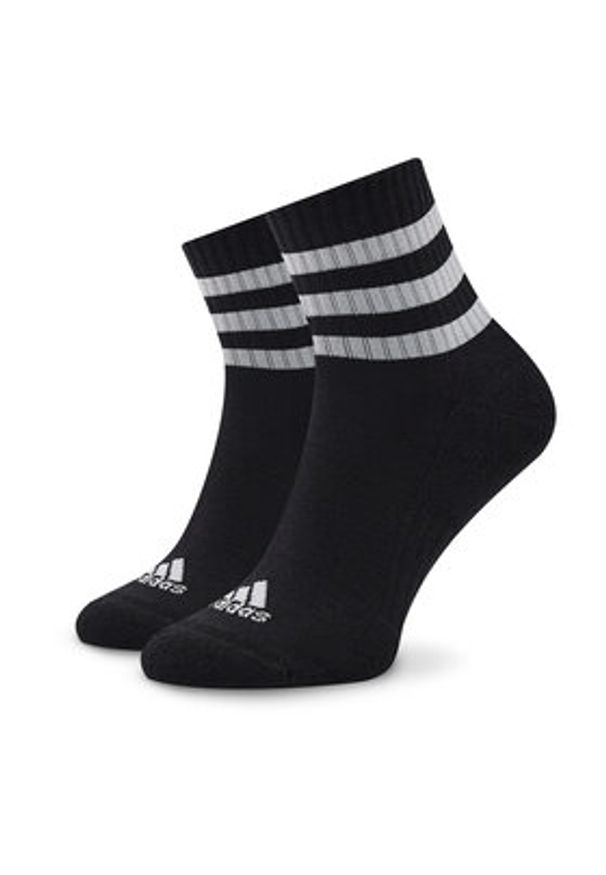 Adidas - adidas Zestaw 3 par wysokich skarpet unisex 3S C Spw Mid 3P IC1317 Czarny. Kolor: czarny. Materiał: bawełna