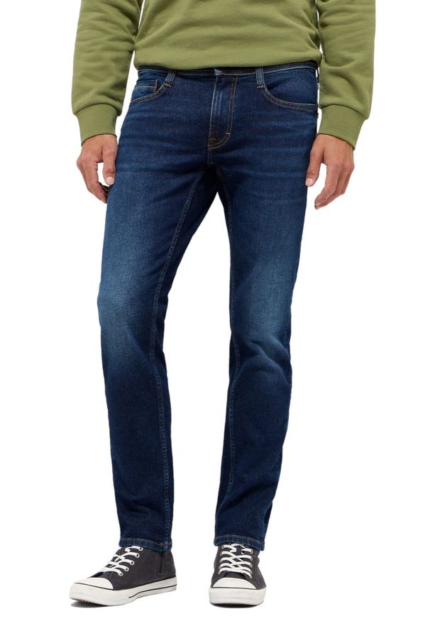 Mustang - Męskie Spodnie Jeansowe MUSTANG Oregon Slim Denim Blue 1015865 5000 801. Okazja: na co dzień. Stan: obniżony. Styl: klasyczny, casual, wizytowy