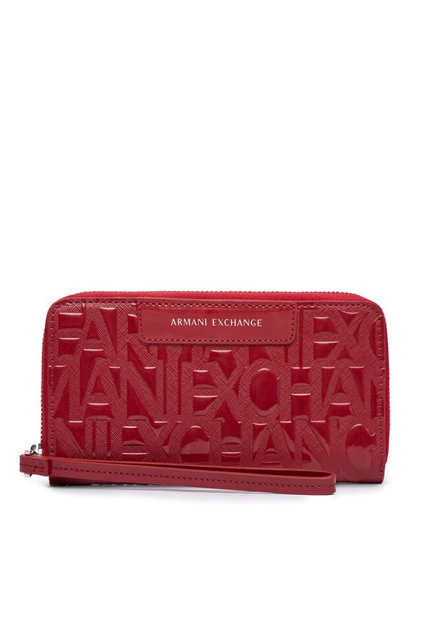 Duży Portfel Damski Armani Exchange. Kolor: czerwony