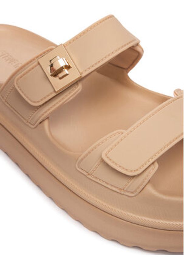 Steve Madden Klapki Bigschmona 11003858 Beżowy. Kolor: beżowy. Materiał: skóra