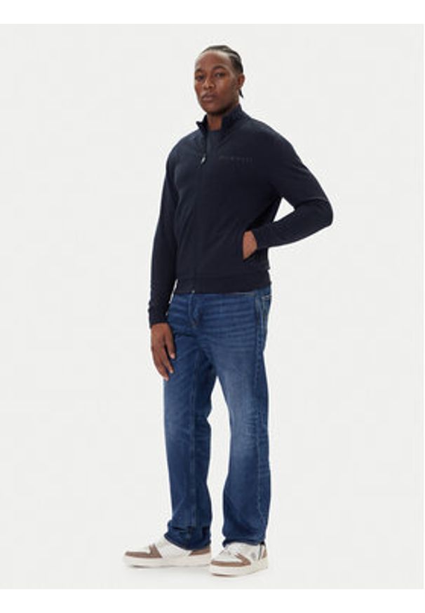 Bugatti Bluza 8750-85070D Granatowy Regular Fit. Kolor: niebieski. Materiał: bawełna