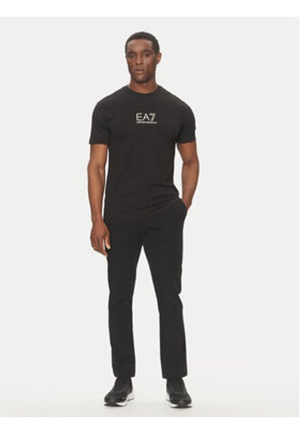 EA7 Emporio Armani T-Shirt 7M000301 AF13739 UC001 Czarny Slim Fit. Kolor: czarny. Materiał: wiskoza