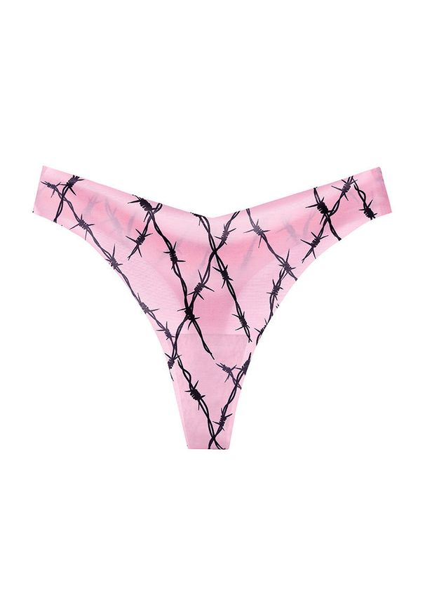 Intica - Stringi bezszwowe z obniżonym stanem do codziennego noszenia Tiffie. Stan: obniżony. Kolor: różowy. Materiał: materiał