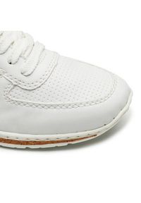 Rieker Sneakersy N5127-80 Biały. Kolor: biały. Materiał: skóra