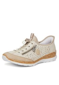 Rieker Sneakersy CEO-N42V3-60 Beżowy. Kolor: beżowy. Materiał: materiał #2
