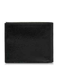 Ochnik - Czarny skórzany niezapinany portfel męski. Kolor: czarny. Materiał: skóra #3