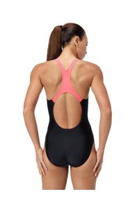 Strój kąpielowy jednoczęściowy na basen damski Speedo Medley Logo. Kolor: czarny, pomarańczowy, wielokolorowy