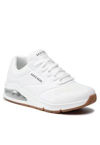 skechers - Skechers Sneakersy Uno 2 155543/WHT Biały. Kolor: biały. Materiał: skóra